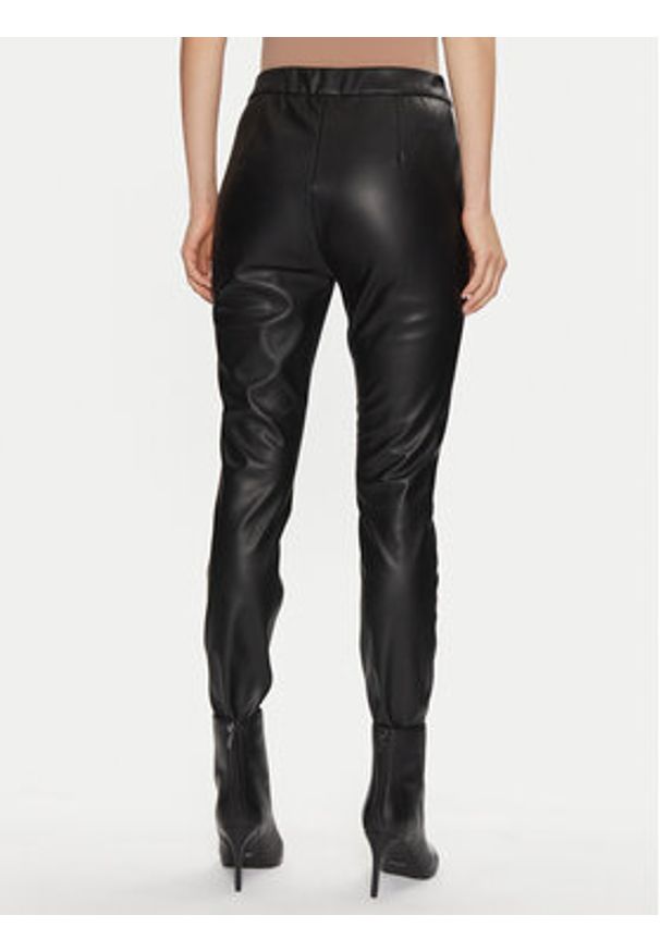 BOSS Legginsy C_Taslimah 50503271 Czarny Skinny Fit. Kolor: czarny. Materiał: skóra