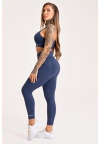 GYM GLAMOUR - Legginsy fitness damskie Gym Glamour push up 2.0. Kolor: niebieski. Sport: fitness