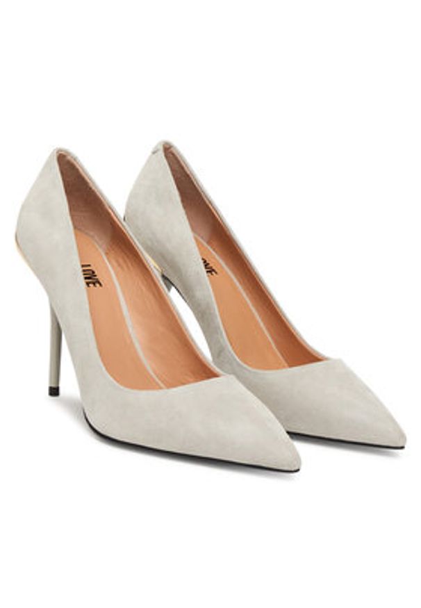 Love Moschino - LOVE MOSCHINO Szpilki JA10459G1OJA0110 Écru. Materiał: skóra. Obcas: na szpilce