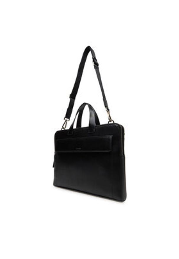 Calvin Klein Torba na laptopa Ck Sleek 2G Laptop Bag K50K512936 Czarny. Kolor: czarny. Materiał: skóra
