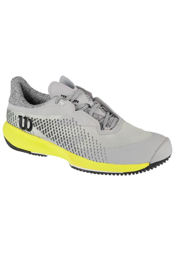 Buty do tenisa męskie Wilson Kaos Swift 1.5. Kolor: fioletowy, szary, wielokolorowy. Materiał: materiał, syntetyk. Szerokość cholewki: normalna. Sport: tenis
