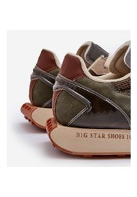 Big-Star - Buty Sportowe Sneakersy Męskie Memory Foam System Big Star NN174345 Khaki zielone. Kolor: zielony. Materiał: materiał, skóra. Szerokość cholewki: normalna #9