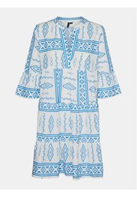 Vero Moda Sukienka letnia Dicthe 10225127 Niebieski Loose Fit. Kolor: niebieski. Materiał: bawełna. Sezon: lato