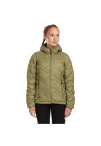 Damska kurtka puchowa Kilpi Rebeki. Kolor: zielony. Materiał: nylon. Sezon: zima. Sport: turystyka piesza #1