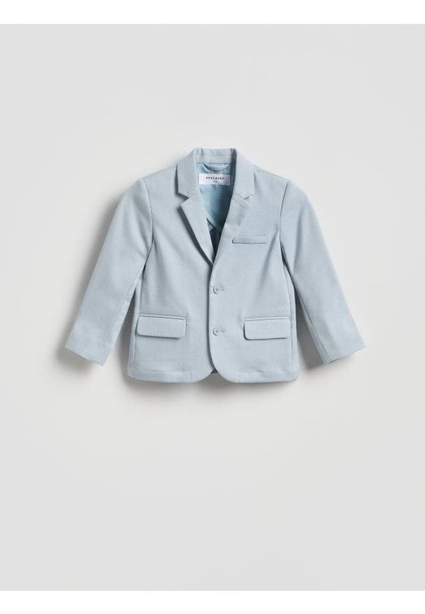 Reserved - Marynarka z dodatkiem wiskozy - jasnoniebieski. Kolor: niebieski. Materiał: wiskoza
