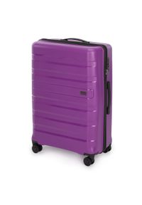Wittchen - Duża walizka z polipropylenu w poziome linie. Kolor: fioletowy. Materiał: materiał. Styl: elegancki #10