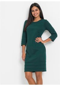 Sukienka z dżerseju bonprix ciemnozielony. Kolor: zielony. Materiał: poliester, elastan, wiskoza, materiał, jersey #3