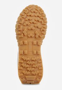 Renee - Białe Sneakersy z Futurystyczną Tłoczoną Podeszwą i Geometrycznym Wzorem Emalorine. Okazja: na spacer. Kolor: biały. Materiał: jeans. Wzór: geometria. Sport: turystyka piesza #8