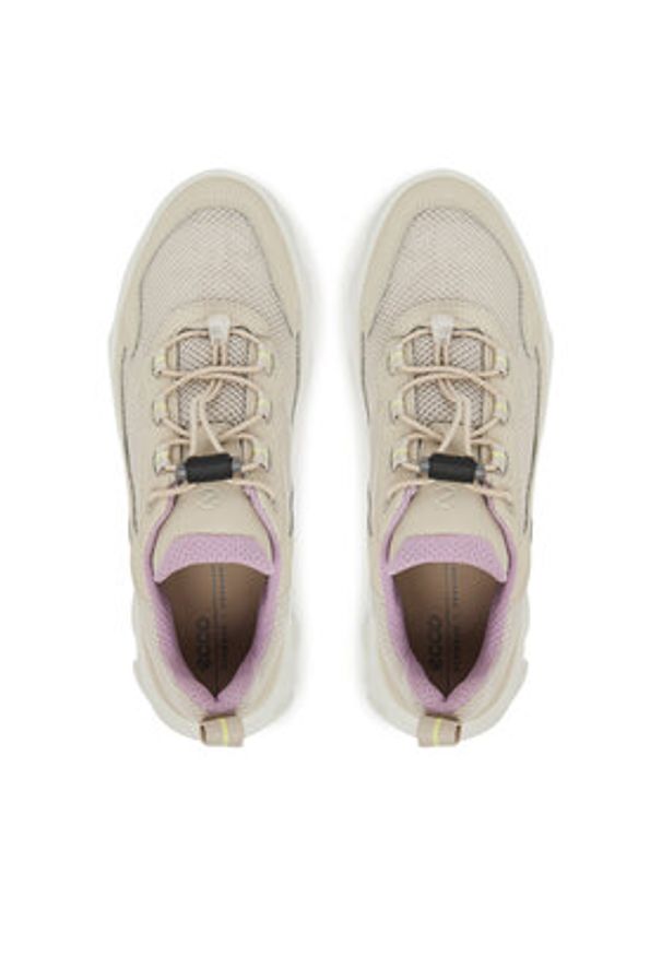 ecco - ECCO Sneakersy Mx W 82026358261 Beżowy. Kolor: beżowy. Materiał: skóra