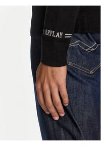 Replay Golf UK4455.000.G23138 Czarny Regular Fit. Typ kołnierza: golf. Kolor: czarny. Materiał: bawełna #3