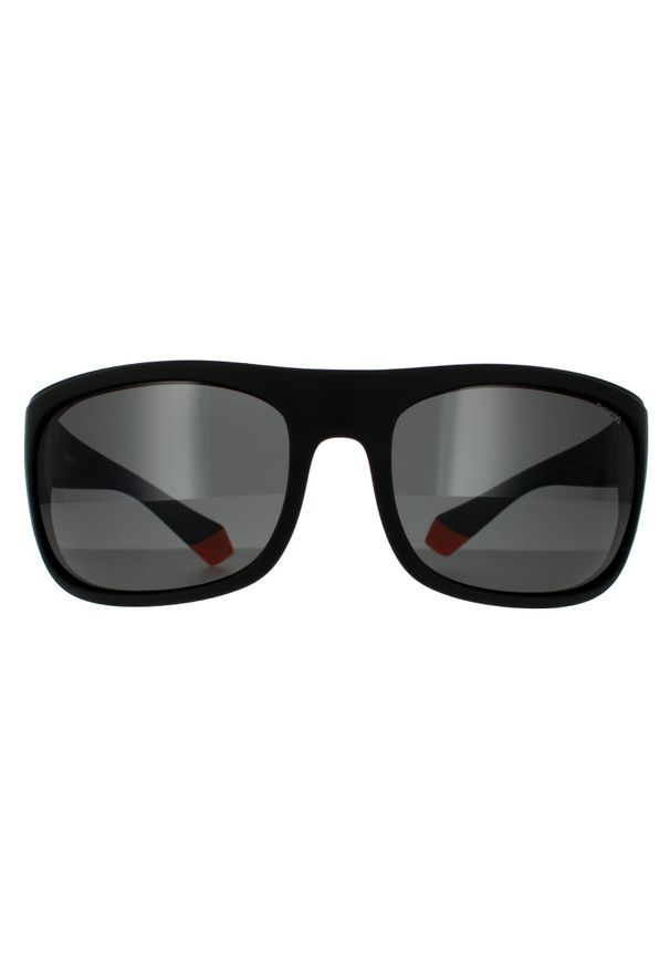 POLAROID - Męskie okulary przeciwsłoneczne z polaryzacją Polaroid Pld 2125/S. Kolor: żółty, czarny, wielokolorowy, pomarańczowy. Materiał: tkanina