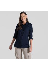 CRAGHOPPERS - Koszula podróżnicza damska Craghoppers NosiLife Freeda Long Sleeved Shirt. Kolor: niebieski