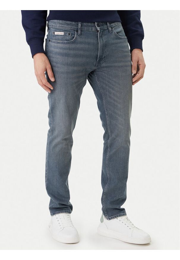 Calvin Klein Jeans Jeansy LV04RF700G Szary Slim Fit. Kolor: szary