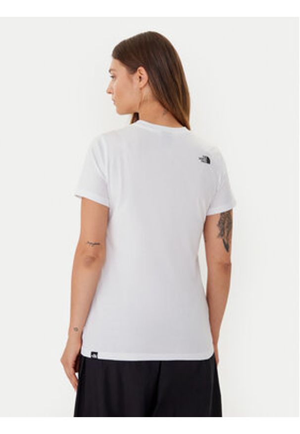 The North Face T-Shirt Easy NF0A8A6D Biały Regular Fit. Kolor: biały. Materiał: bawełna