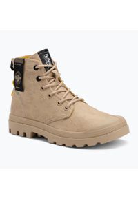 Buty Palladium Pampa Surplus warm sand. Kolor: beżowy. Styl: sportowy. Sport: turystyka piesza
