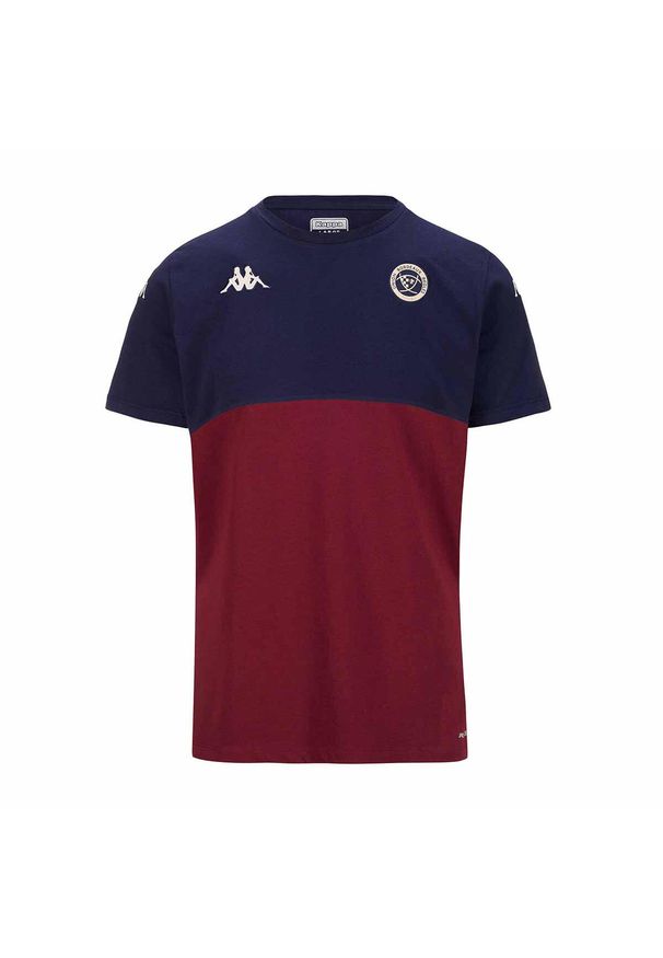 Kappa - Koszulka Union Bordeaux-Bègles Ayba 8 2024/25. Kolor: niebieski, wielokolorowy, brązowy