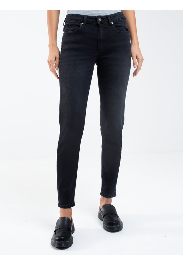 Big-Star - Spodnie jeans damskie ciemnoszare Maila 896. Okazja: na co dzień. Kolor: szary. Styl: casual, klasyczny
