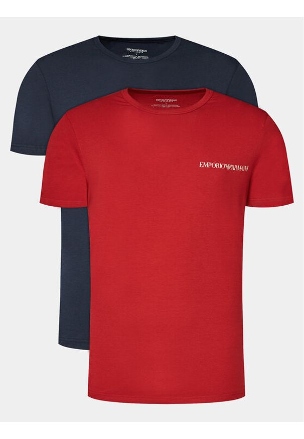 Emporio Armani Underwear Komplet 2 t-shirtów 111267 4R717 71435 Kolorowy Regular Fit. Materiał: bawełna. Wzór: kolorowy
