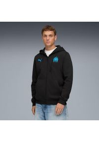 Puma - Bluza z kapturem z zamkiem OM FL 2025/26. Typ kołnierza: kaptur. Kolor: czarny. Sport: piłka nożna