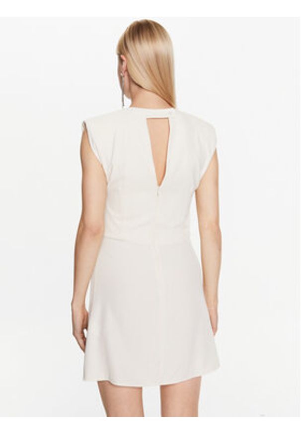 Kontatto Sukienka koktajlowa NO1006 Écru Slim Fit. Materiał: syntetyk. Styl: wizytowy
