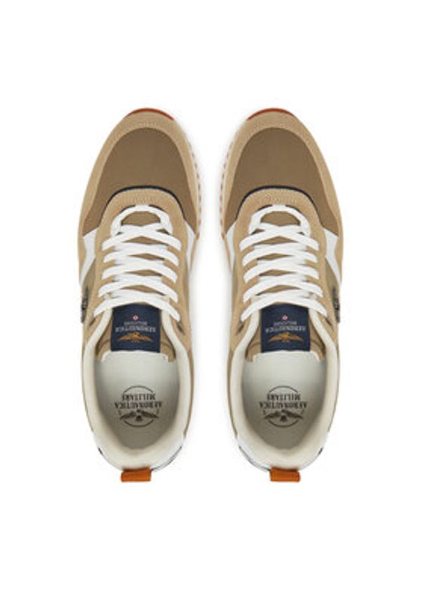 Aeronautica Militare Sneakersy 251SC283CT3544 Beżowy. Kolor: beżowy. Materiał: skóra, zamsz