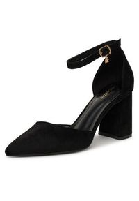 DeeZee Czółenka BK-2466-2 Czarny. Kolor: czarny. Materiał: materiał