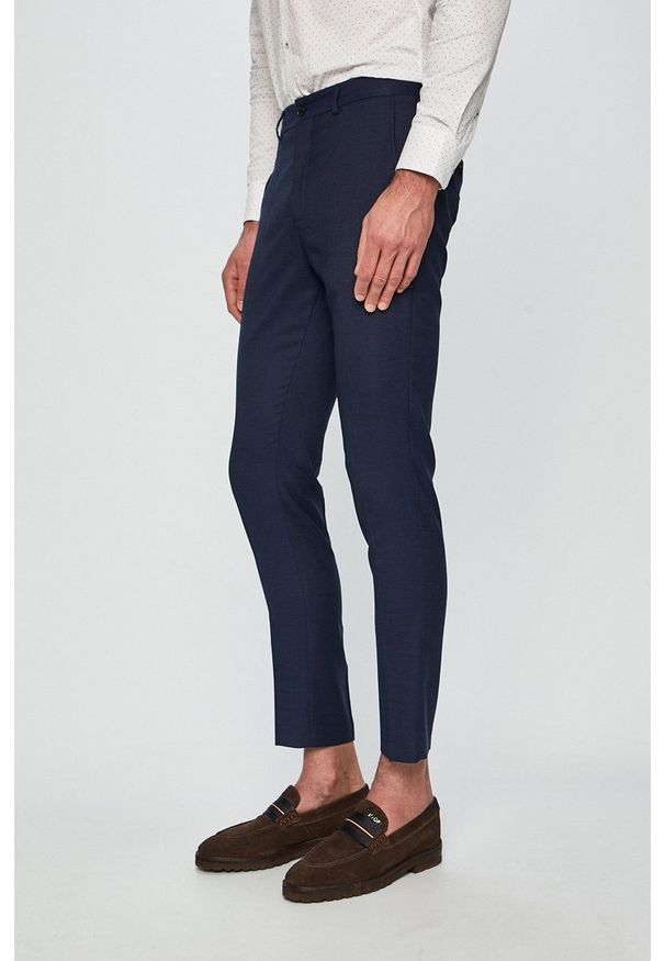 Premium by Jack&Jones - Spodnie. Kolor: niebieski. Materiał: tkanina