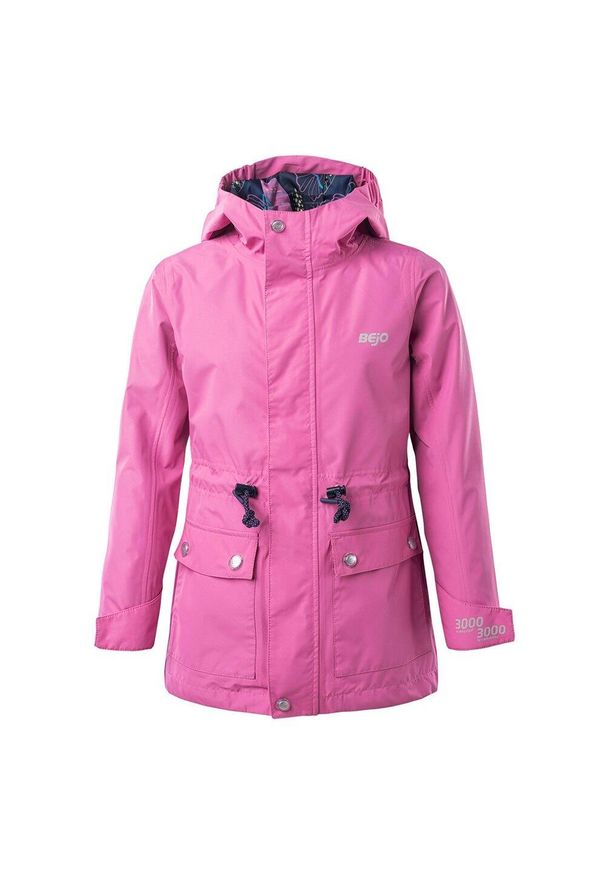 BEJO - Kurtka Softshellowa Dla Dziewczynki Rinoa II. Kolor: różowy, niebieski, wielokolorowy. Materiał: softshell. Sport: turystyka piesza