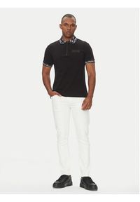 Versace Jeans Couture Polo 78GAGT02 Czarny Regular Fit. Typ kołnierza: polo. Kolor: czarny. Materiał: bawełna #5