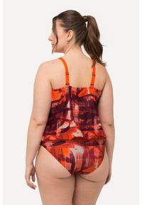ULLA POPKEN - Damskie Tankini dłuższa góra miękkie miseczki regulowane ramiączka. Kolekcja: plus size. Kolor: pomarańczowy. Materiał: elastan, poliamid, materiał