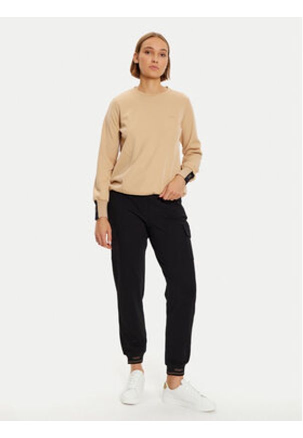 Liu Jo Sport Bluza TF4257 J4751 Beżowy Regular Fit. Kolor: beżowy. Materiał: syntetyk. Styl: sportowy