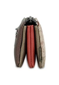 Beżowa Stylowa Portmonetka Damska Anekke. Kolor: beżowy. Wzór: aplikacja, haft #4