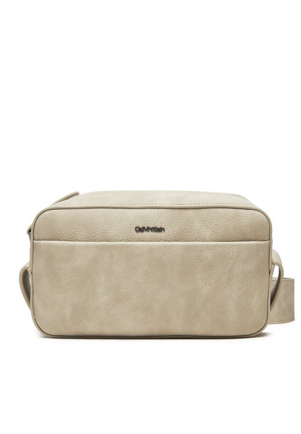 Calvin Klein Saszetka Ck Refined Camera Bag Nubuck K50K512748 Beżowy. Kolor: beżowy. Materiał: skóra