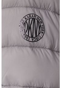 DKNY - Dkny Kurtka damska kolor szary przejściowa. Kolor: szary. Materiał: tkanina, materiał, włókno #6