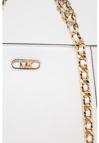 MICHAEL Michael Kors torebka skórzana kolor biały. Kolor: biały. Materiał: skórzane #5