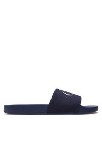 Calvin Klein Jeans Klapki Slide Monogram Co YM0YM00061 Granatowy. Kolor: niebieski. Materiał: materiał