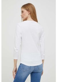 TOMMY HILFIGER - Tommy Hilfiger longsleeve bawełniany kolor biały. Kolor: biały. Materiał: bawełna. Długość rękawa: długi rękaw #5