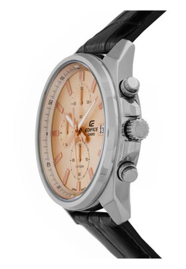 Casio Zegarek Edifice EFV-610EL-5AUEF Srebrny. Kolor: srebrny. Materiał: skóra