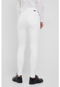 Dr. Denim jeansy Moxy damskie high waist. Stan: podwyższony. Kolor: biały #2