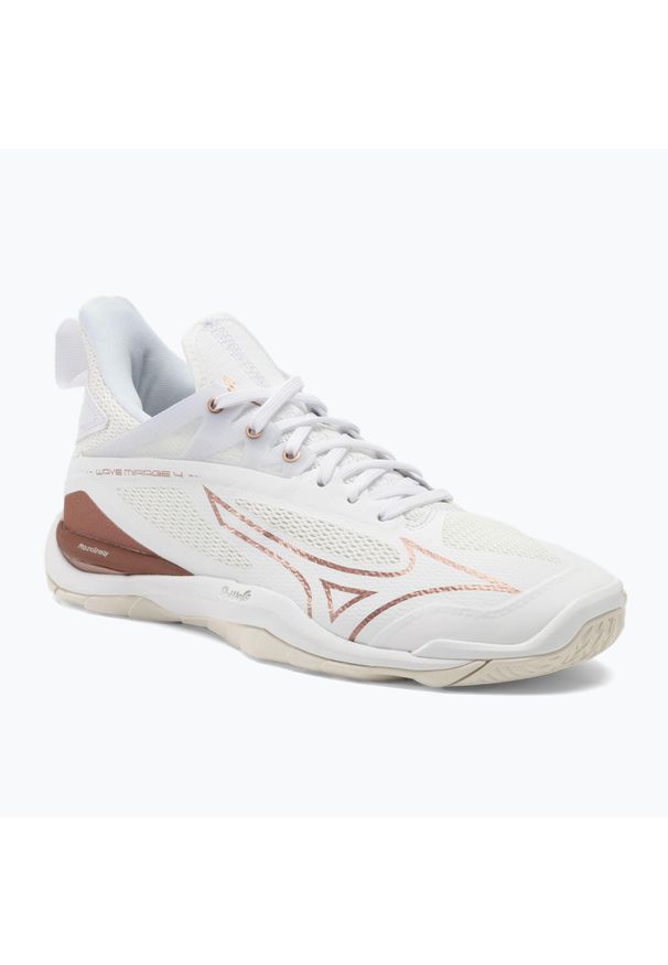 Buty do piłki ręcznej damskie Mizuno Wave Mirage 4. Kolor: biały. Model: Mizuno Wave. Sport: bieganie