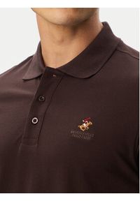 Beverly Hills Polo Club Polo P-SS26M-P4501247 Brązowy ciemny Regular Fit. Typ kołnierza: polo. Kolor: brązowy. Materiał: bawełna #4