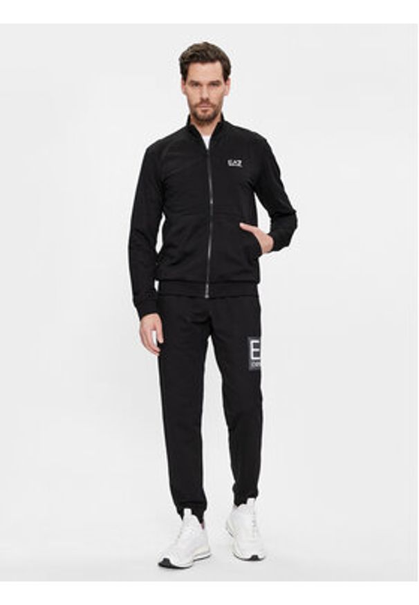 EA7 Emporio Armani Bluza 3DPM61 PJ05Z 1200 Czarny Regular Fit. Kolor: czarny. Materiał: bawełna
