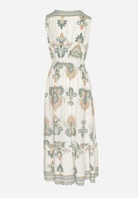 Born2be - Zielona Wiskozowa Sukienka z Kopertowym Dekoltem i Paskiem Eravira. Okazja: na co dzień. Typ kołnierza: dekolt kopertowy. Kolor: zielony. Materiał: wiskoza. Typ sukienki: kopertowe. Styl: klasyczny, casual, elegancki #2