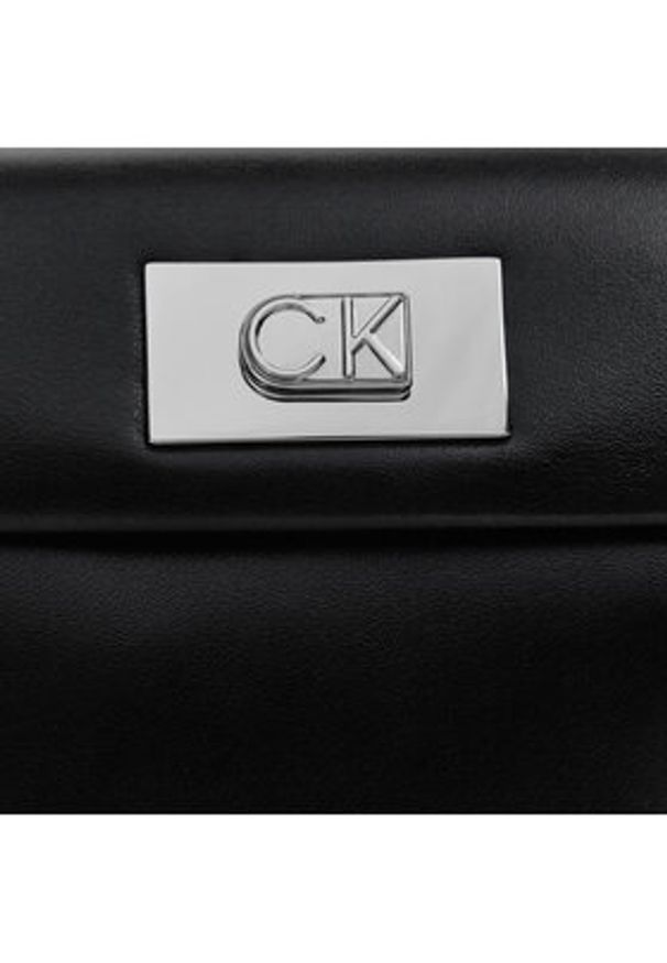 Calvin Klein Torebka Ck Push Crossbody K60K612633 Czarny. Kolor: czarny. Materiał: skórzane