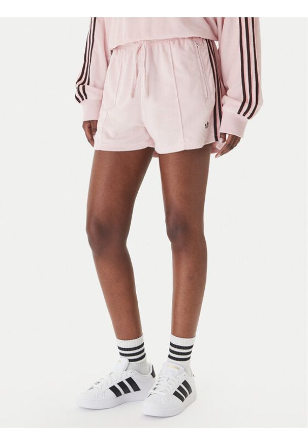 Adidas - adidas Szorty sportowe Terry Towel Firebird KD1396 Różowy Loose Fit. Kolor: różowy. Materiał: bawełna