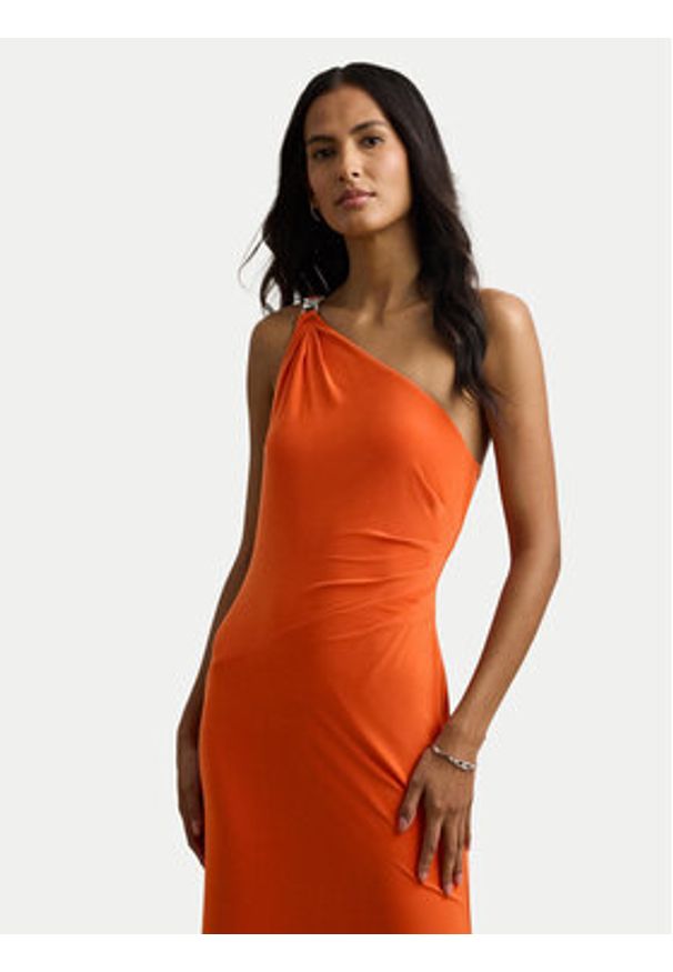 Lauren Ralph Lauren - LAUREN RALPH LAUREN Sukienka wieczorowa 253751483033 Pomarańczowy Slim Fit. Kolor: pomarańczowy. Materiał: syntetyk. Styl: wizytowy