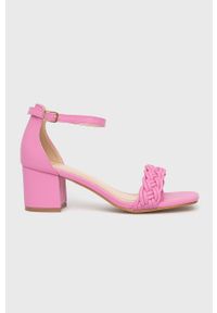 Answear Lab sandały kolor różowy. Zapięcie: klamry. Kolor: różowy. Obcas: na obcasie. Styl: wakacyjny. Wysokość obcasa: średni #1