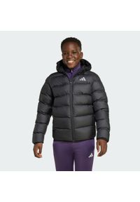 Adidas - Kurtka z syntetycznego puchu dla dzieci. Kolor: czarny. Materiał: syntetyk, puch