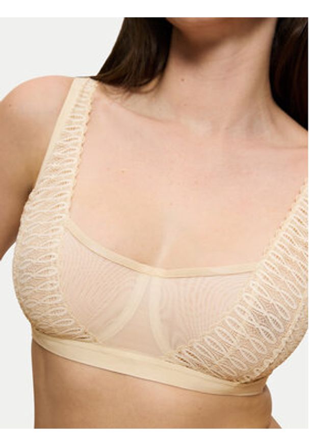 Triumph Biustonosz z fiszbiną Aura Spotlight 10219859 Beżowy. Kolor: beżowy. Materiał: syntetyk