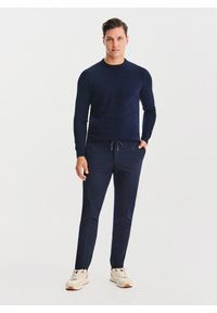 Pako Lorente - PAKO LORENTE – Granatowy bawełniany sweter z kaszmirem. Okazja: na co dzień. Kolor: szary, niebieski. Materiał: kaszmir, bawełna. Sezon: jesień. Styl: casual #7